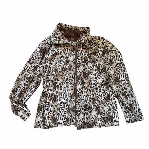 Chicos Lepoard  Print Women's Jacket